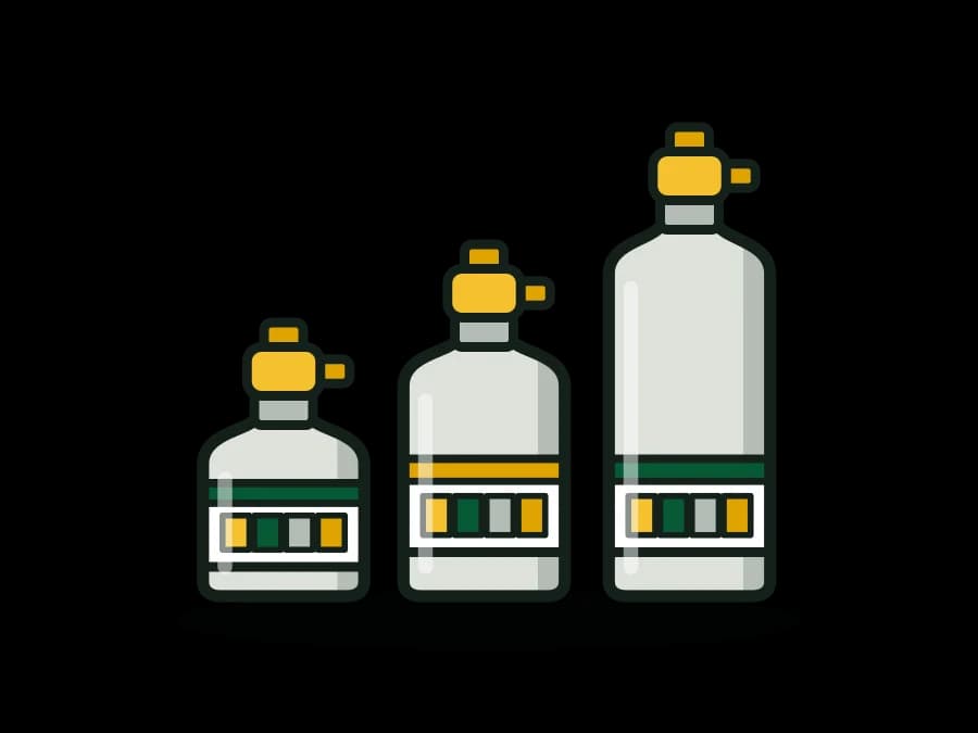 4-Gas Calibration Gas - 50% LEL Methane / 18% O2 / 25 ppm H2S / 100 ppm CO, 34-116 L