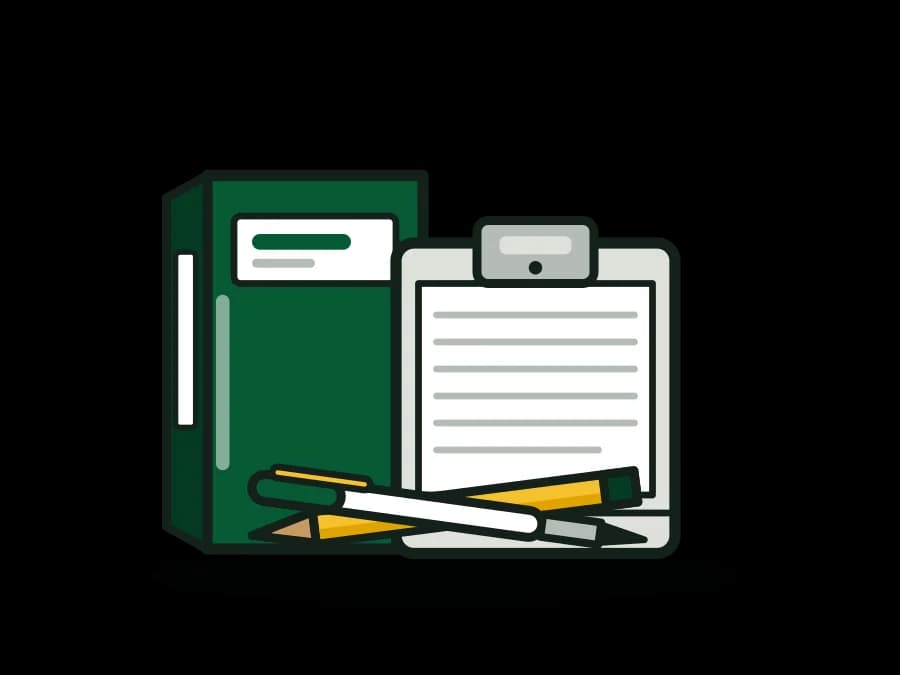 Jobsite Office Basics - Pens, Carpenter Pencils, Aluminum Storage Clipboards & Binders