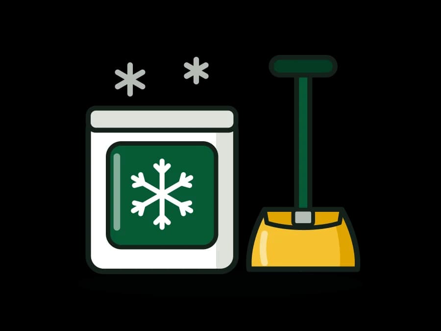 Ice Melt & Winter Walkway Supplies - Calcium/Magnesium Chloride Blends, Spreaders, Shovels