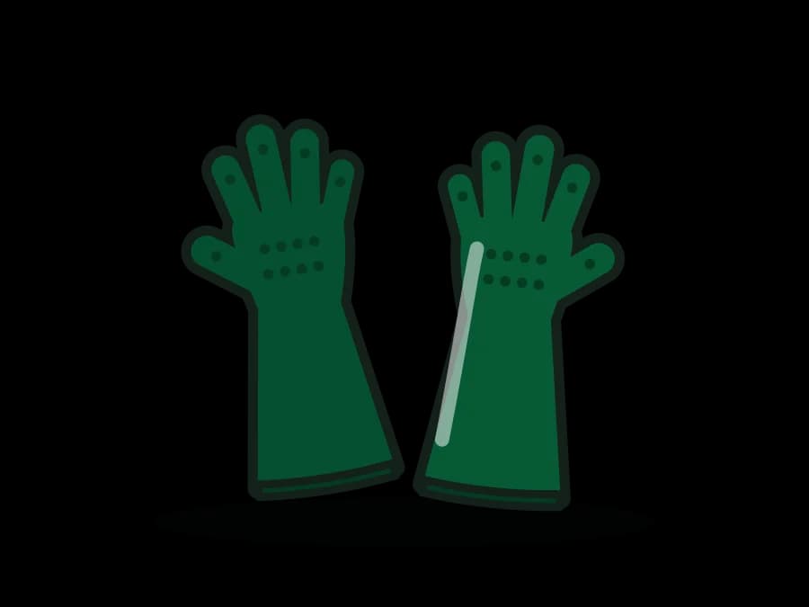 15 mil Nitrile Chemical Gloves, 13 in Extended Cuff, Unlined