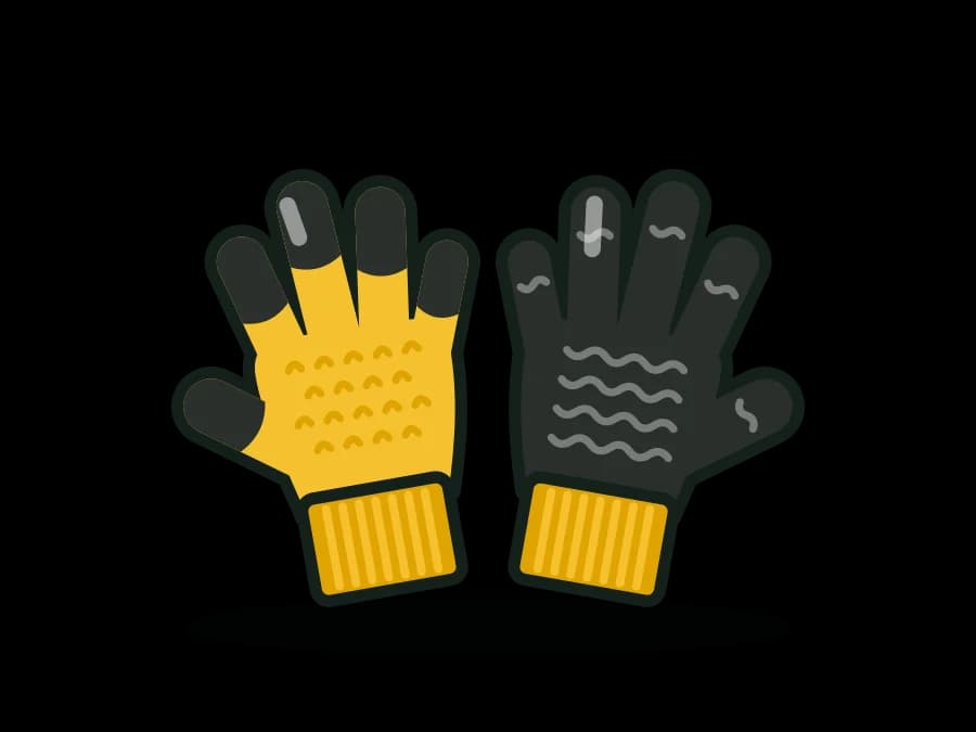 Winter Grip Gloves - Acrylic Terry Liner, Crinkle Latex Palm (12 Pairs)