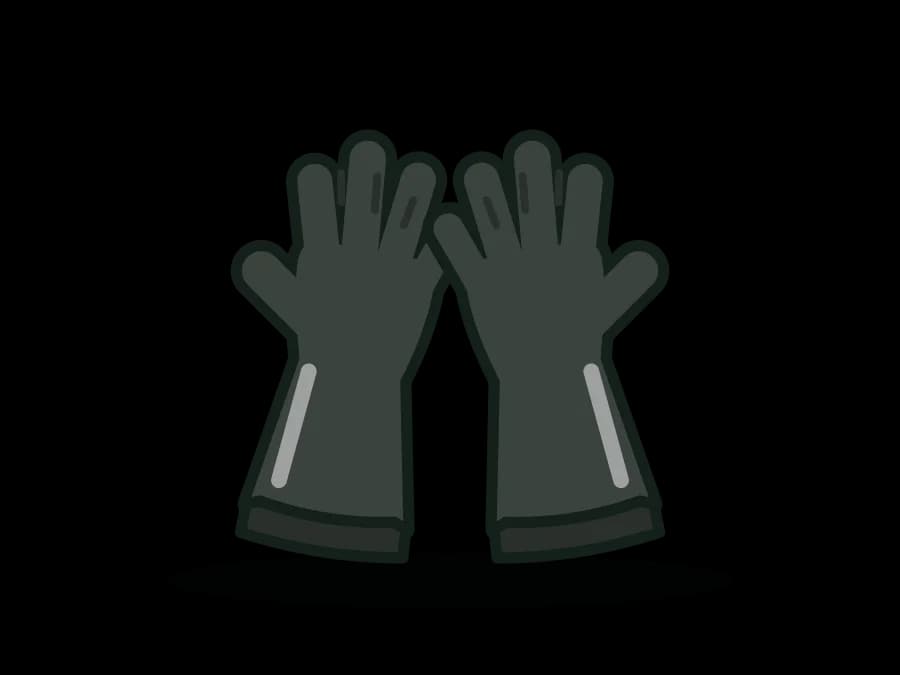 Butyl Rubber Chemical Gloves, 14-25 mil