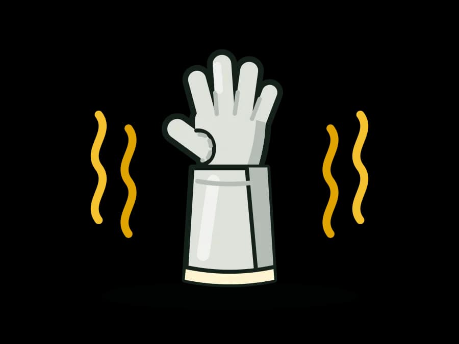 Aluminized High-Heat Gloves, 14 in, Wool-Lined