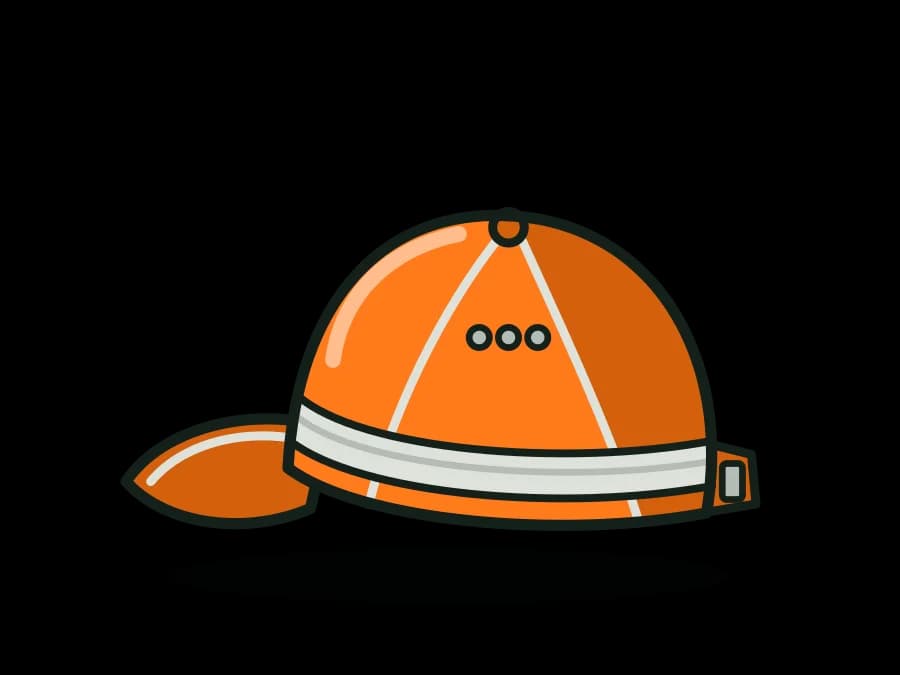 Hi-Vis Reflective Bump Cap, Fluorescent Orange or Lime