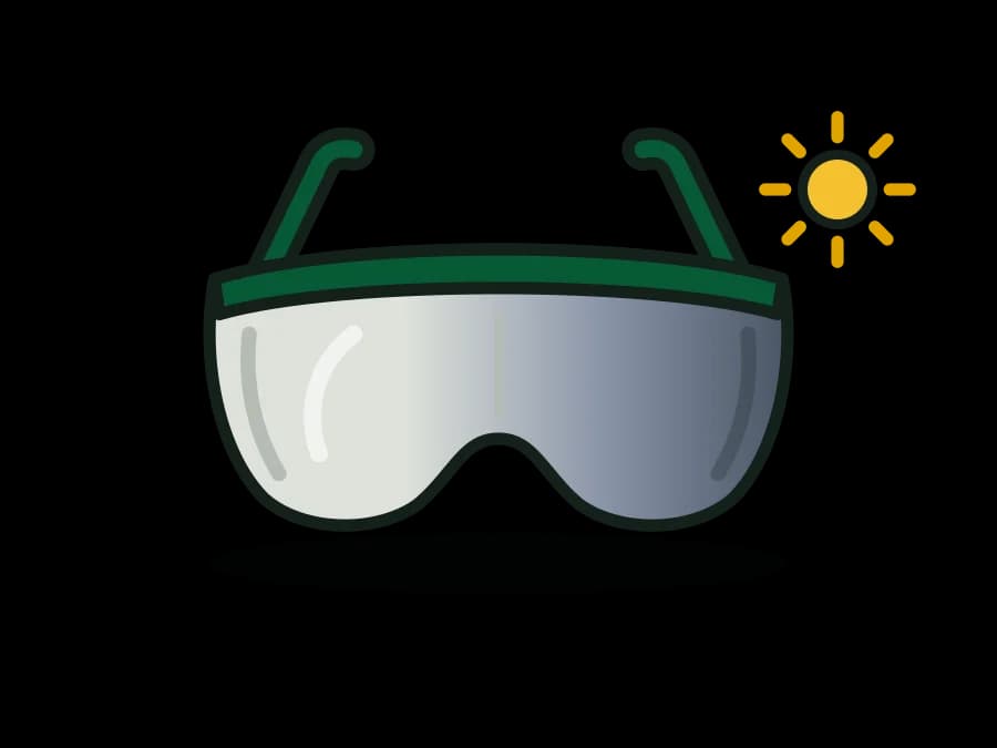 Photochromic Safety Glasses - Clear Indoors, Dark Outdoors, ANSI Z87+
