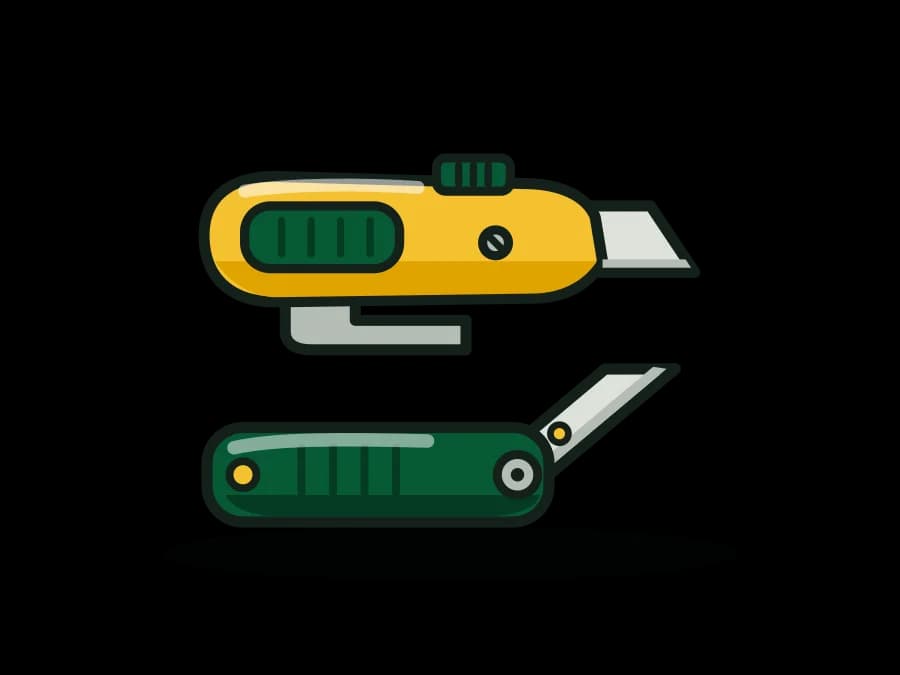 Utility Knife - Retractable, Folding & Self-Retracting Safety