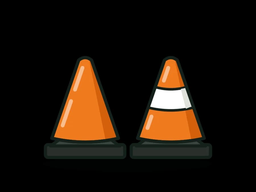 18 in PVC Traffic Cone, 3 lb Base, Fluorescent Orange