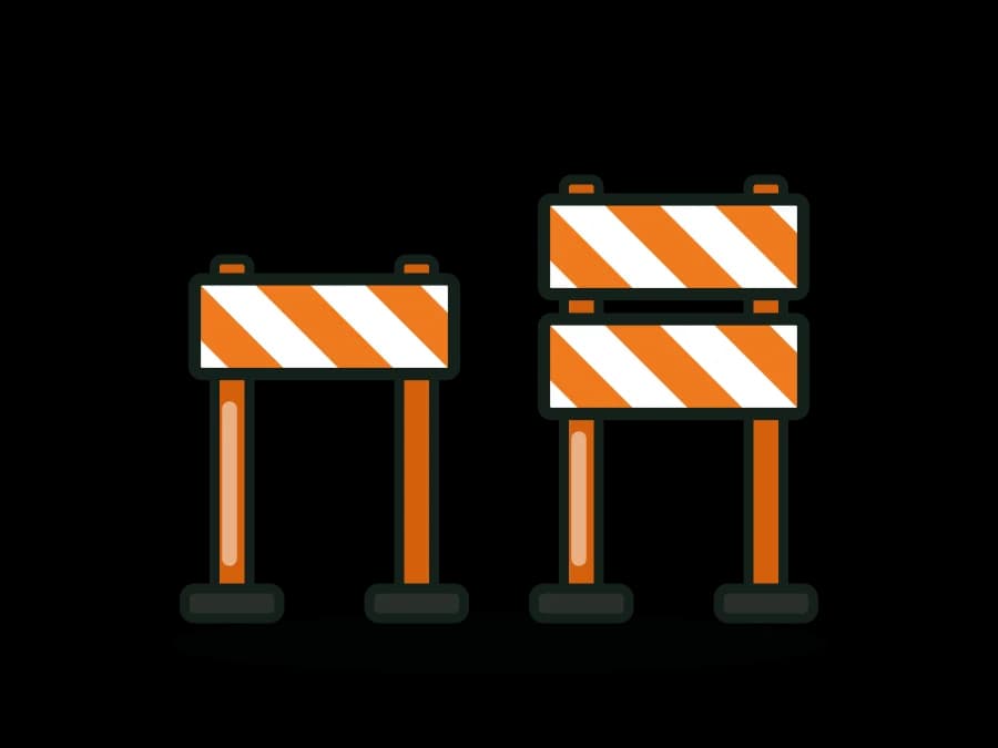 Type I / Type II Plastic Barricade, MUTCD, Reflective