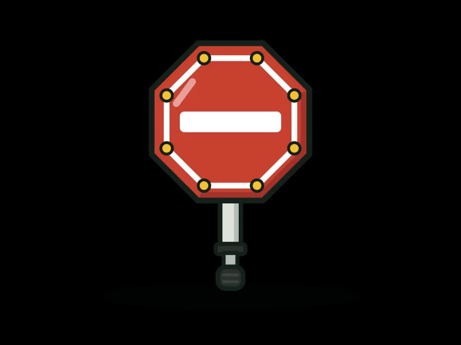 STOP/SLOW Flagger Paddle, 18 in or 24 in, Reflective (LED Option)