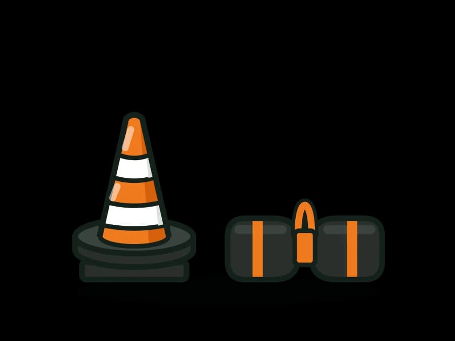 Traffic Cone Weights & Sign-Stand Ballast Bags - Recycled Rubber Collars 5-10 lb