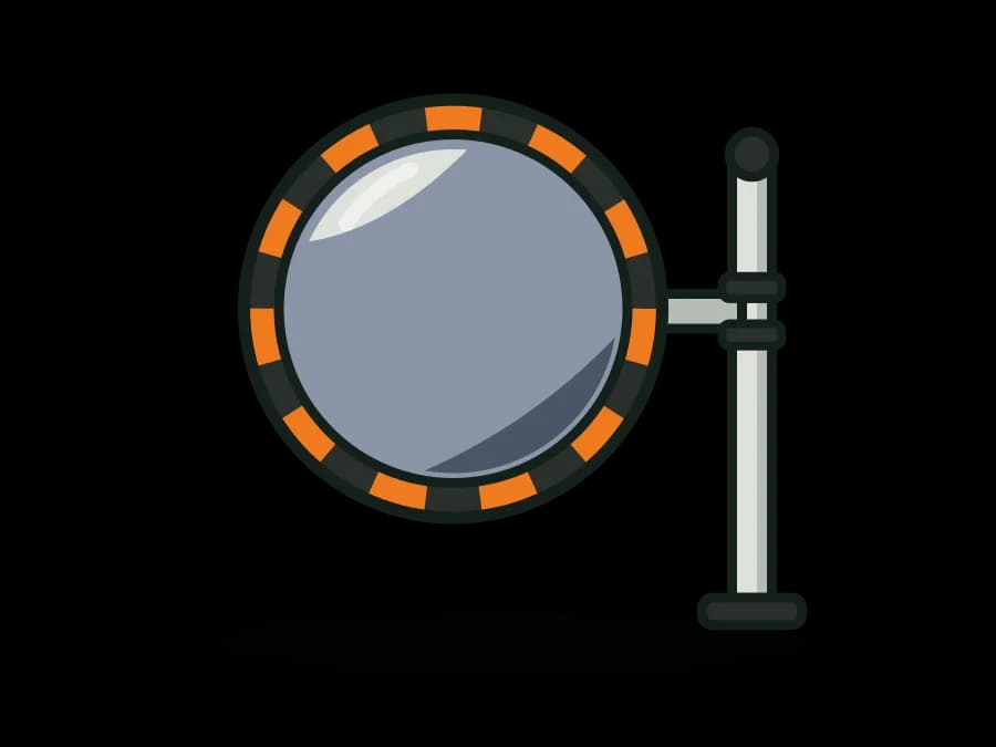Convex Safety Mirror 18-36 in - Indoor/Outdoor Acrylic or Polycarbonate, with Mounting Bracket