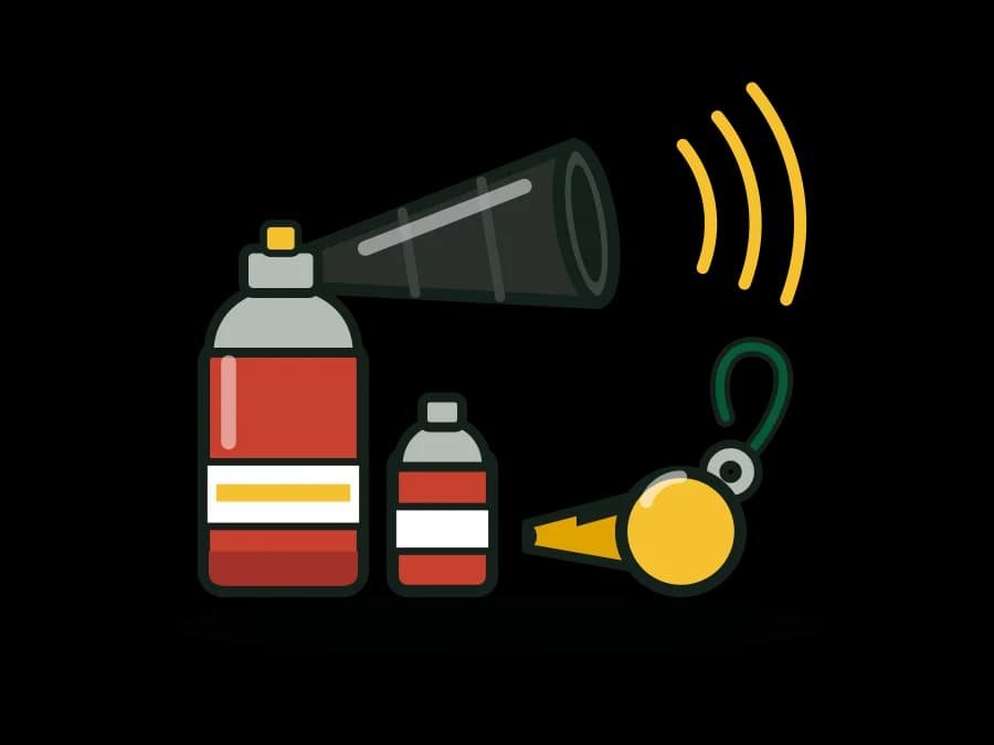 Air Horn with Refills & Emergency Evacuation Whistles