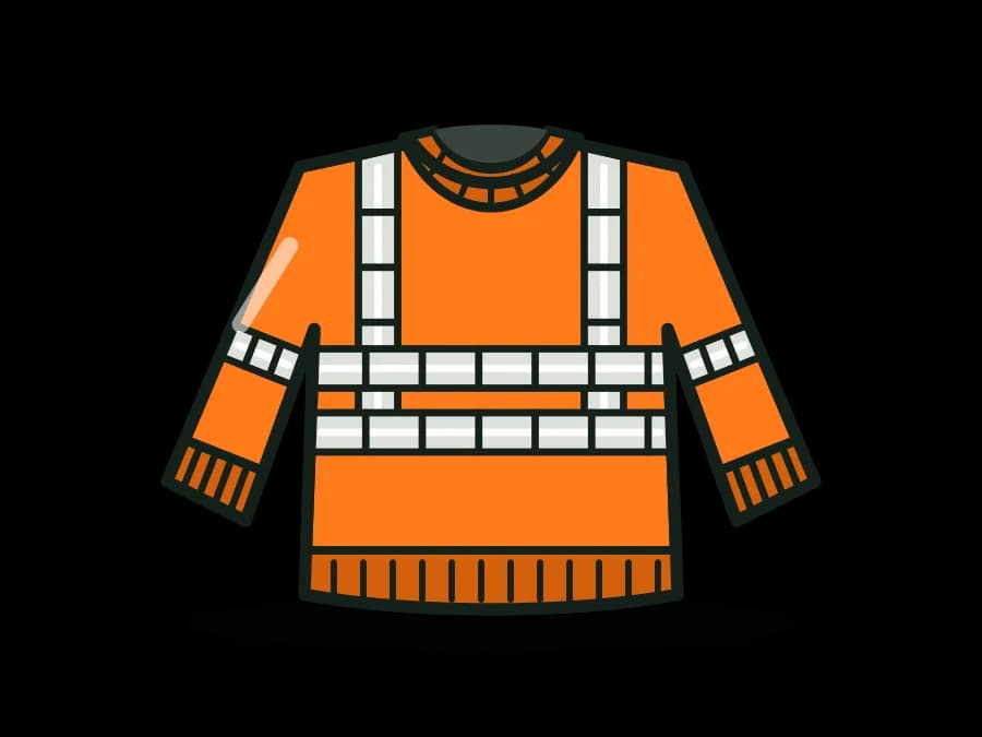 ANSI Class 3 Hi-Vis Crewneck Sweatshirt / Thermal Long Sleeve