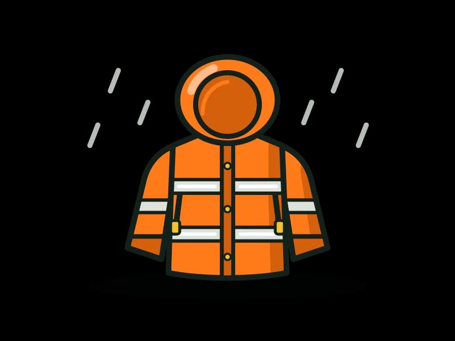 Premium Breathable Hi-Vis Rain Jacket, ANSI Type R Class 3