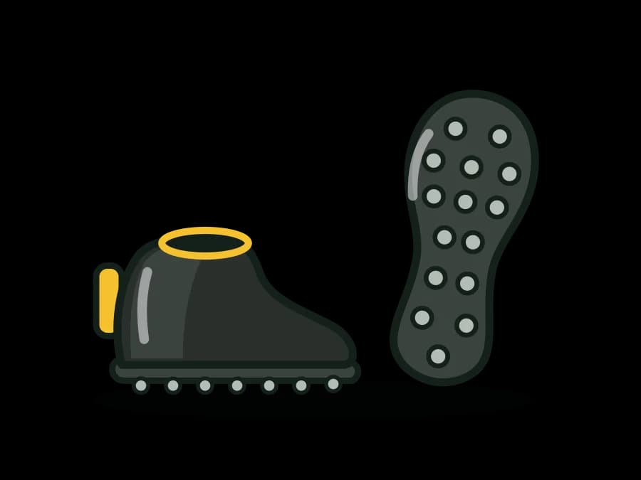 Slip-On Ice Cleats with Steel / Carbide Studs, Pull-On Rubber