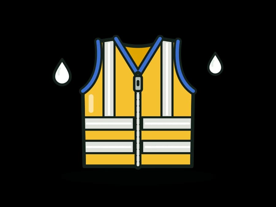 Hi-Vis Evaporative Cooling Vest, ANSI Type R Class 2