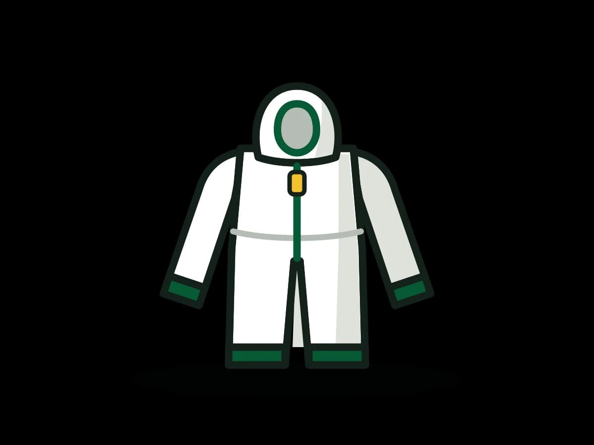 Disposable Polypropylene Coverall with Hood & Boots, 40–45 gsm