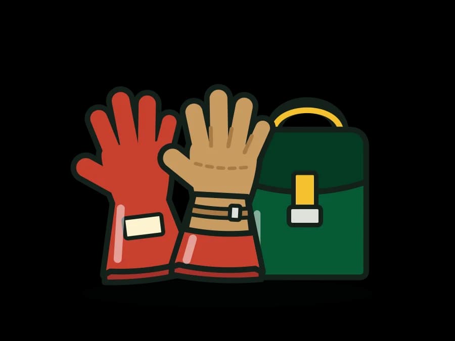 Electrical Glove Kit, Class 00 or 0 - Rubber Gloves, Leather Protectors and Storage Bag