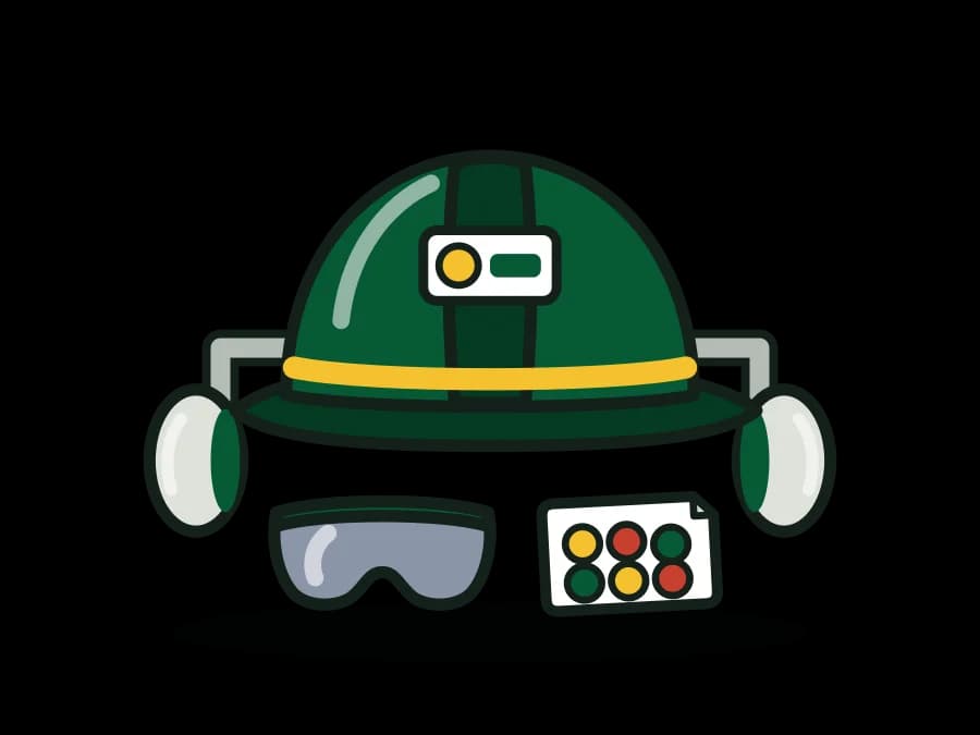 Superintendent Head-Eye-Ear Starter Kit - Logo Hard Hat, Z87+ Glasses, Cap-Mount Earmuffs