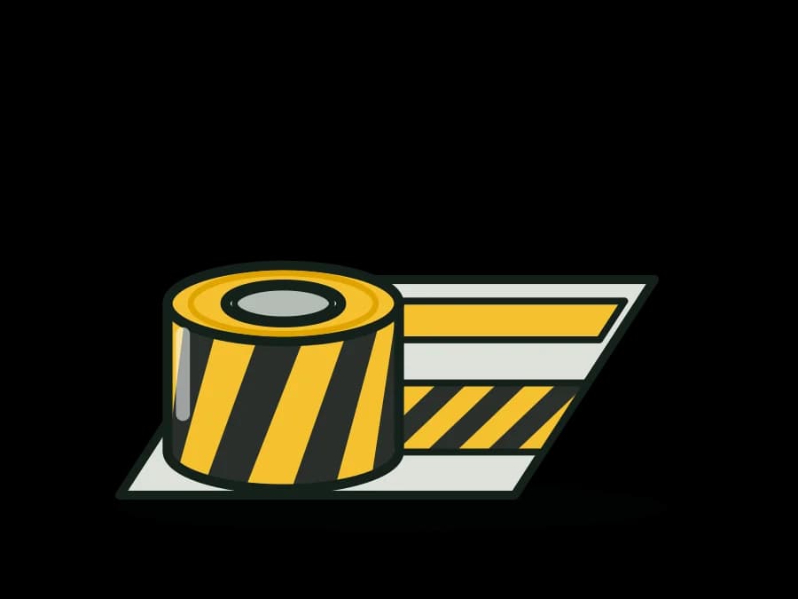 Heavy-Duty Vinyl Floor Marking Tape, Solid and Hazard Stripe