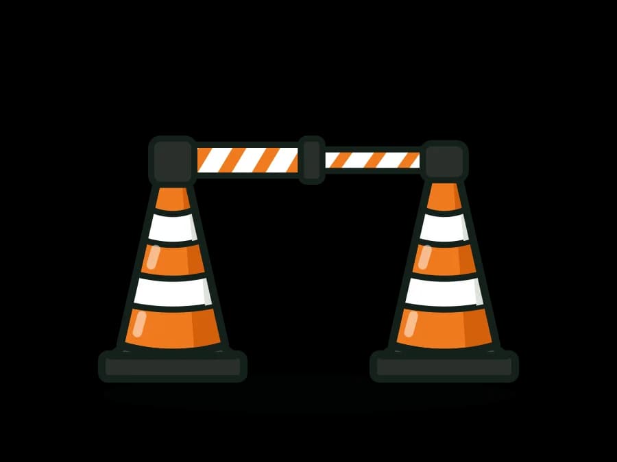 Retractable Cone Bar - Telescoping 4-10 ft, Reflective Orange/White or Yellow/Black