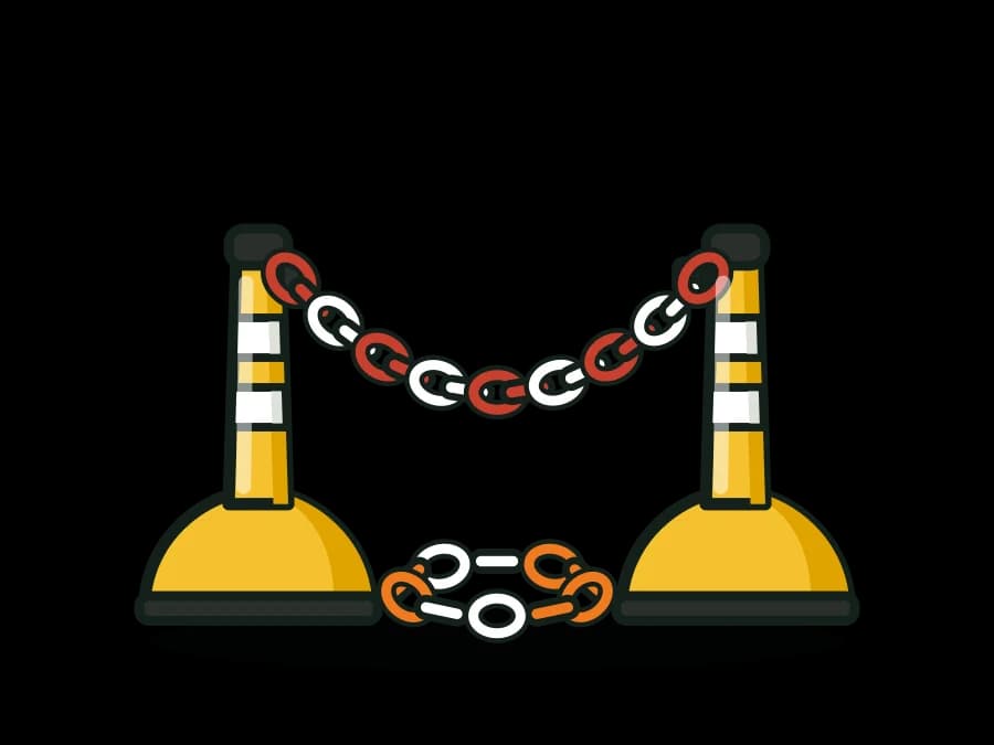 Plastic Warning Chain & Fillable Stanchion Kit