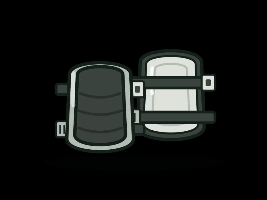 Hard-Cap Gel Knee Pads, Buckle or Hook-and-Loop Straps (Pair)