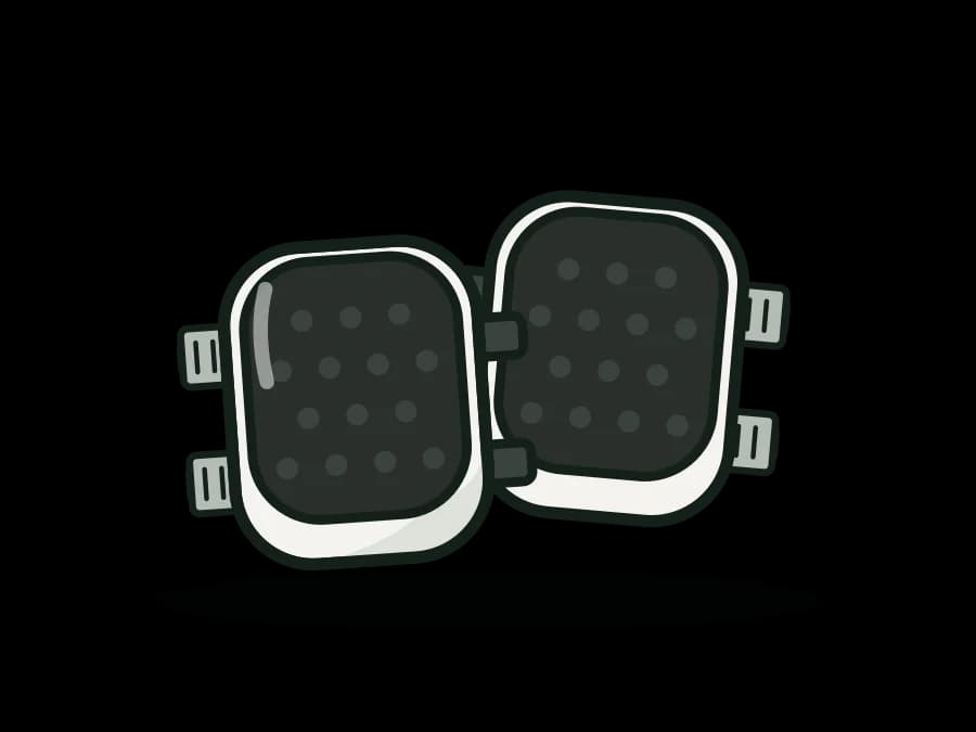 Non-Marring Soft-Cap Knee Pads for Roofing Membranes & Finished Floors (Pair)